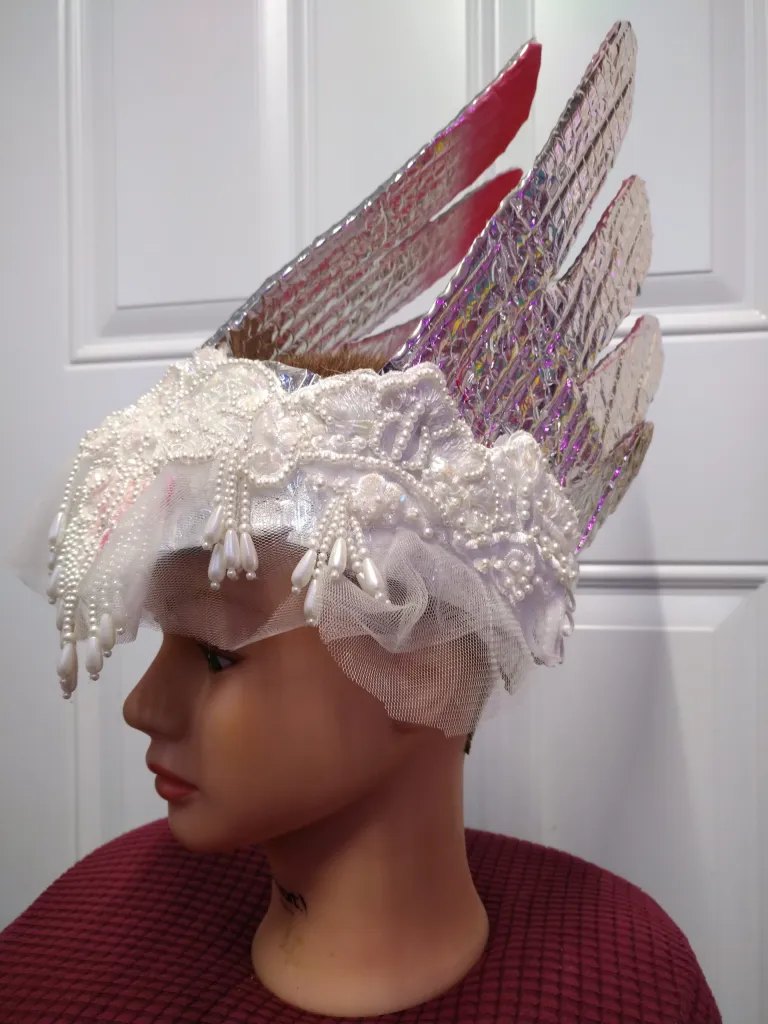Repurposed 80s wedding dress bead work